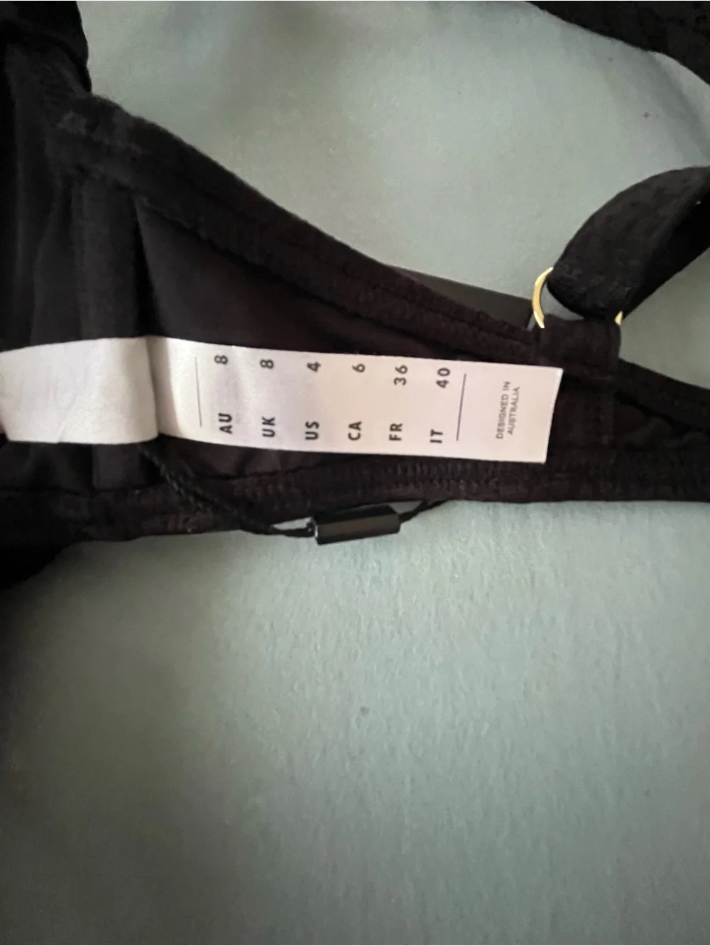Aqua Blu Linda Black Textured Two-Piece Bikini US Size 4